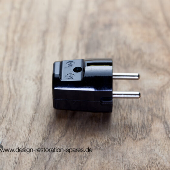 Original 50s 60s Style Duroplast | Thermoset Plug | Black or White