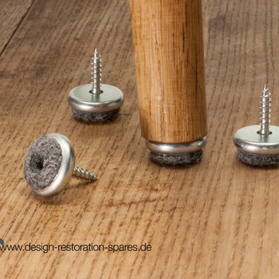 Set of 4 Felt Glides for Eames Plastic Chairs DSW, DAW, Dowel Base