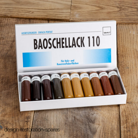 For quick repair of damages at wooden surfaces | BAO SHELLAC-STOPPING 110 | Set 1