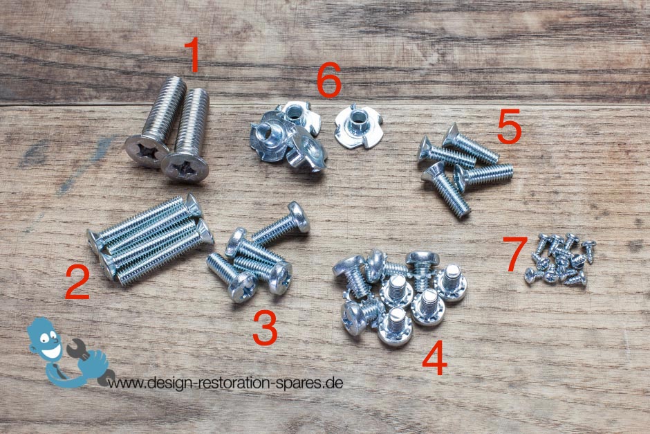 Eames Lounge Chair Complete Screw Set | Metric
